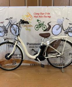 Xe đạp trợ lực Bridgestone màu trắng pin B300