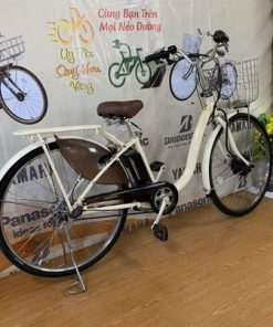 Xe đạp trợ lực Bridgestone màu trắng pin B300