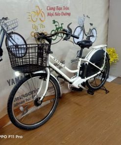 Xe đạp trợ lực Yamaha màu trắng đời 2 pin 8.7ah